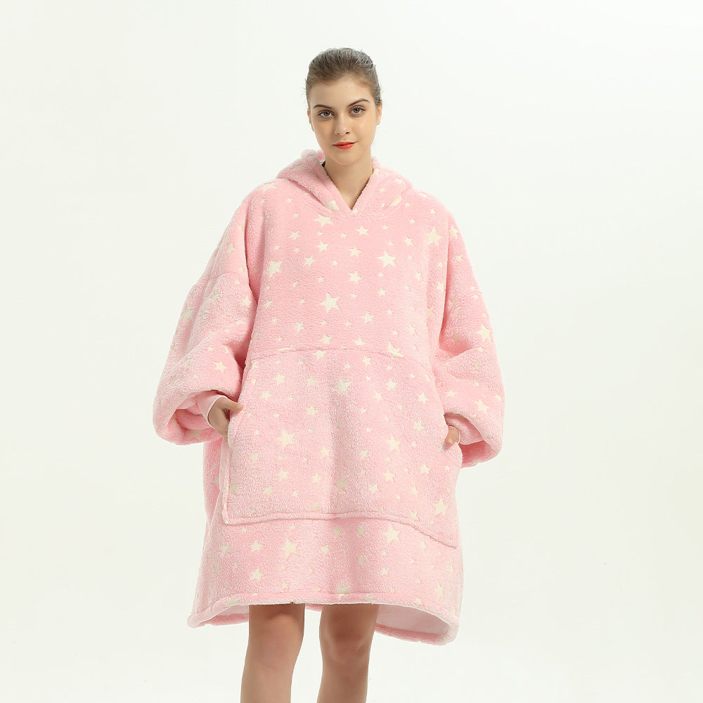 Hooded Plus Size Nightgown for Home Wear