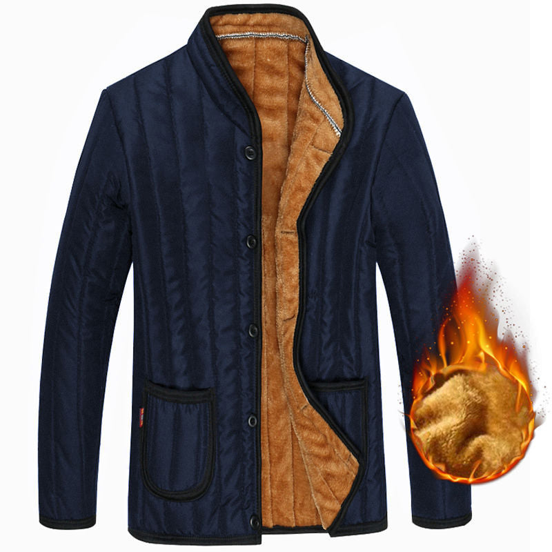 Winter Cotton-Padded Jacket for Middle-Aged Men (XL-4XL)
