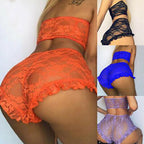 Lace Bralette and Panty Set - Sheer and Ultra-Thin