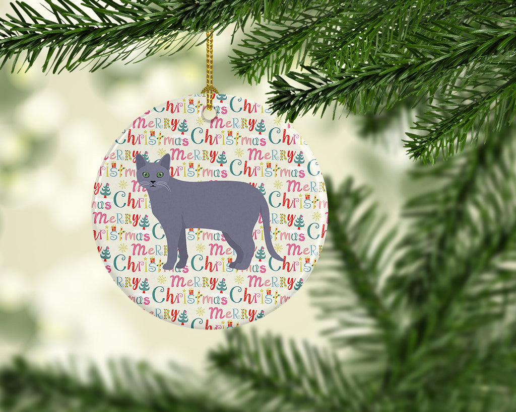 Korat #1 Cat Christmas Ceramic Ornament