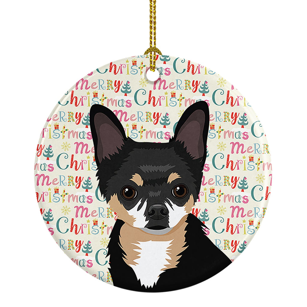 Chihuahua Tricolor #2 Christmas Ceramic Ornament