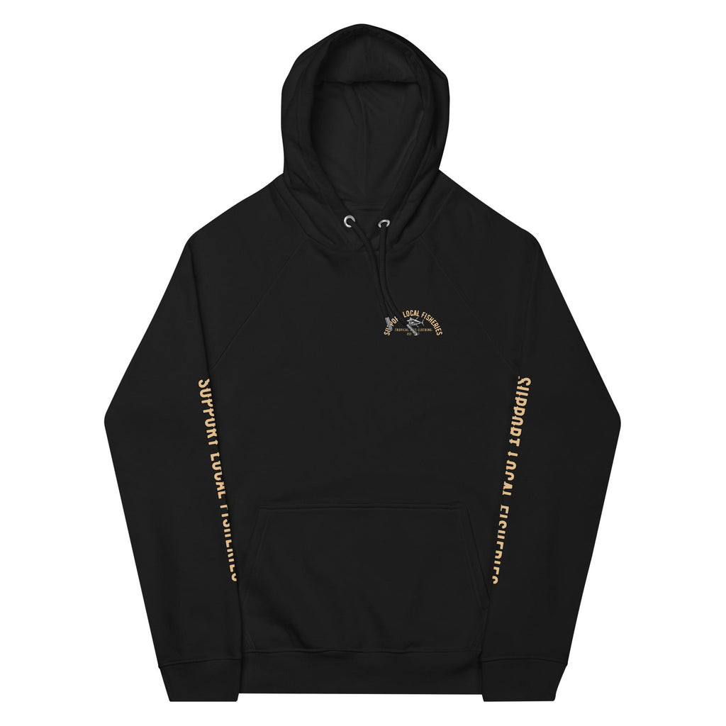 Men's Support Local Fisheries Tuna Eco Raglan Hoodie | Streetwear