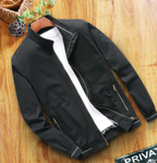 Plus Size Washed Cotton Jacket for Men - Casual Sports