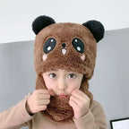 Boys' Autumn Winter Hat Scarf | Embroidered Cap