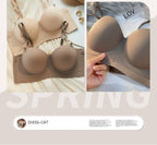 Half Cup Women's Strapless Invisible Bra Set