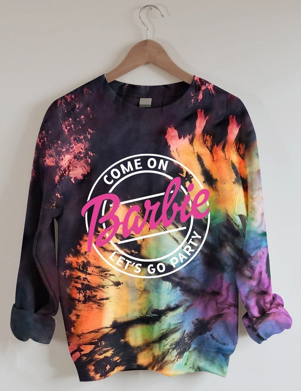 Casual 3D Tie-Dye Art Print Sweater for All Genders
