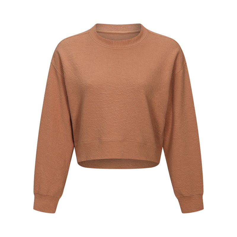 Loose Fit Short Pullover Sweater for Yoga | Streetwear