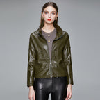 Korean Style PU Leather Jacket for Women