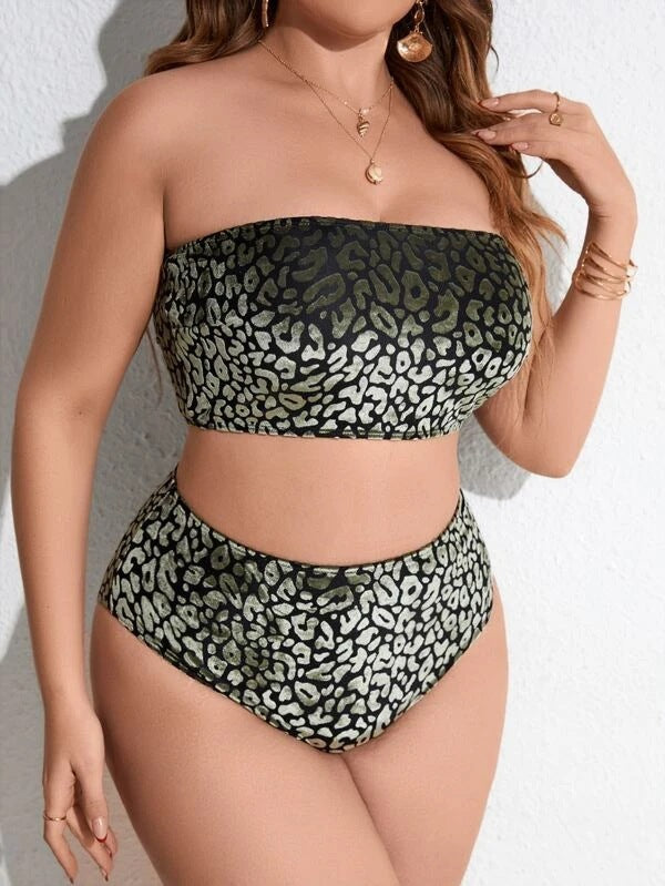 2023 Plus Size High Waist Bikini Set for Women