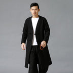 Large Men's Jacket with Chinese Disc Button