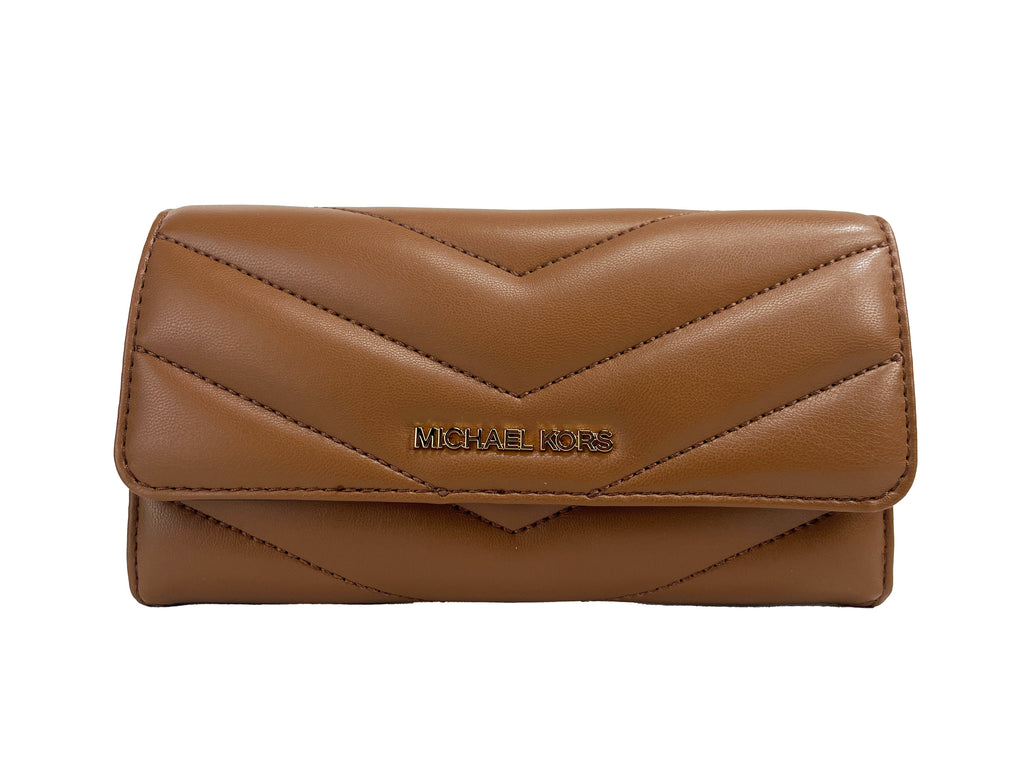Michael Kors Jet Set Travel Large Quilted Leather Trifold Wallet