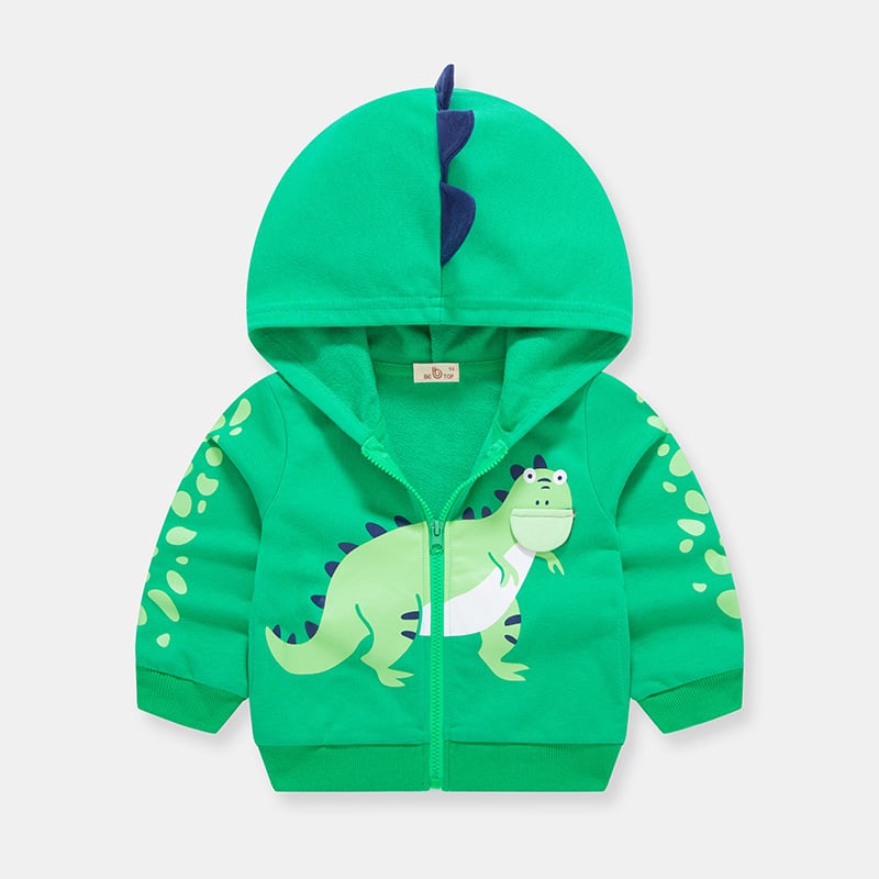 Dinosaur Character Coat Cardigan for Kids in Autumn