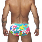 UXH Colorful Maple Leaf Print Triangle Swimwear