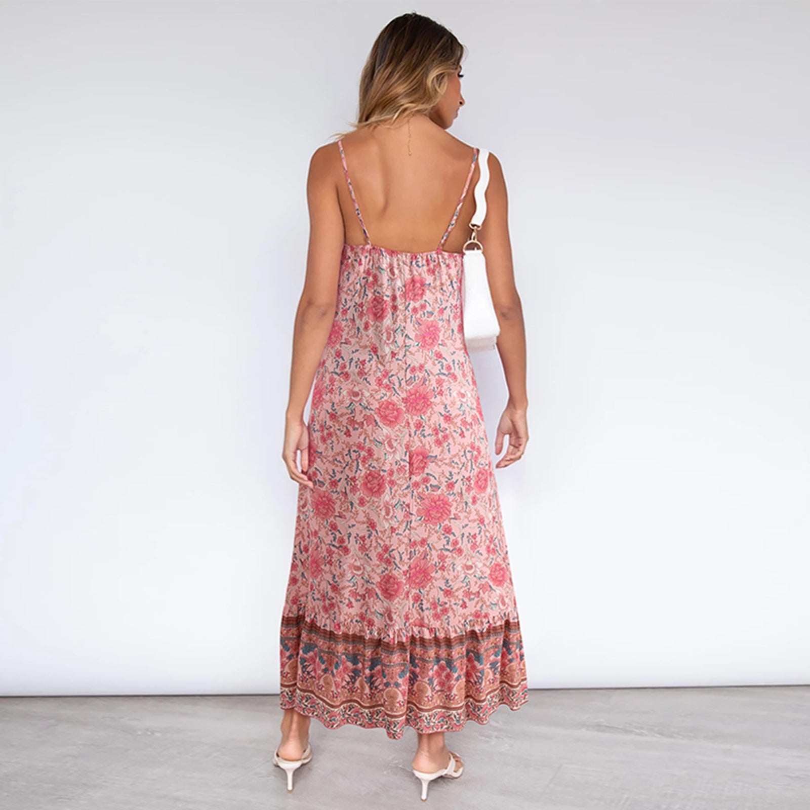 2021 Women's Casual Boho Floral V-Neck Summer Dress