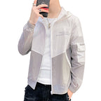 Men's Summer Thin Breathable Sunscreen Hooded Jacket