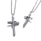 [Duplicate] [Archived] Stainless Steel Couple Cross Pendant Christian Jewelry