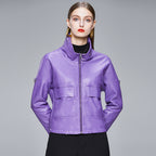 Korean Style PU Leather Jacket for Women