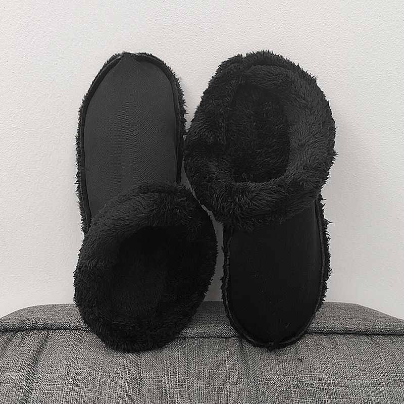 Women's Thermal Cotton Plush Liner Slippers Set