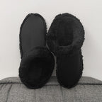 Women's Thermal Cotton Plush Liner Slippers Set