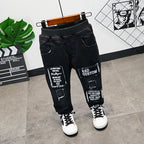 Children's Warm Denim Trousers with Cashmere Blend