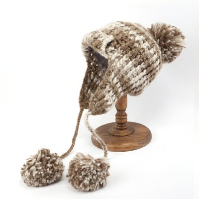 Mixed Color Wool Lei Feng Hat in European Style | Embroidered Cap