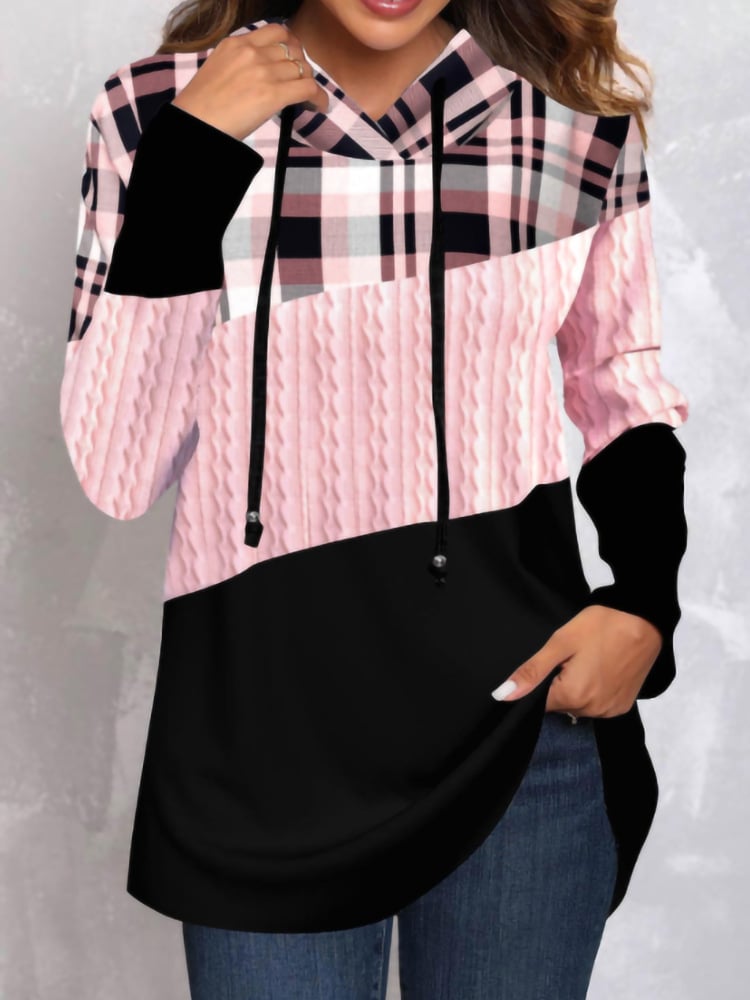 Women's Hooded Long-Sleeved Loose Pullover Sweater | Streetwear