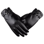 Autumn Warmth Stylish Vegan Leather Touch Smart Gloves