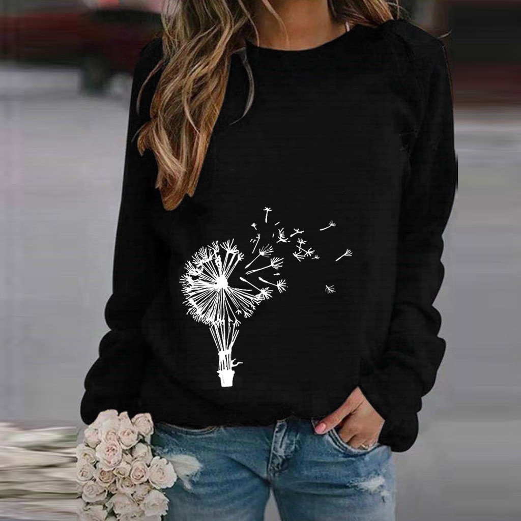 Casual Women's Long Sleeve Printed Sweatshirt | Streetwear