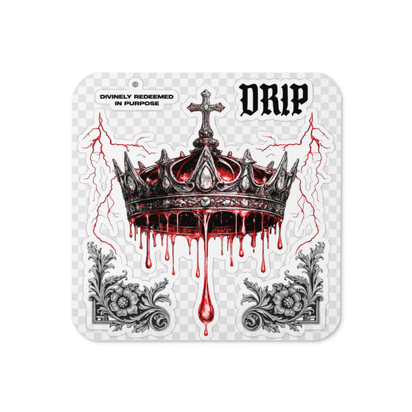 Anointed Attire DRIP Christian Coaster Set - Divinely Redeemed In Purpose Cork-Back