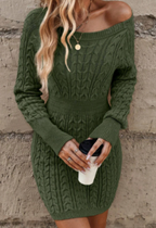 Cozy Twist Women's Knit Bodycon Dress