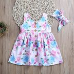 Summer Floral Sleeveless Dress Set for Girls (2018)