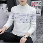 Mink Fleece Half Turtleneck Men's Warm Sweater
