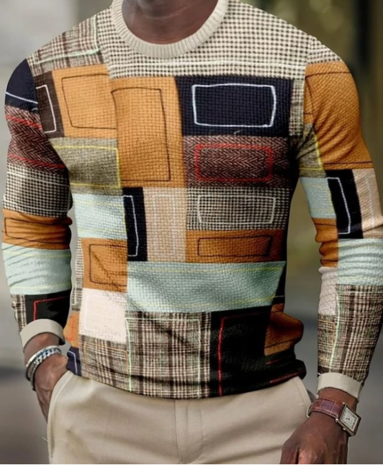 3D Pullover Casual Long Sleeve T-Shirts for Men | Streetwear