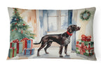 German Shorthaired Pointer Cozy Christmas Throw Pillow