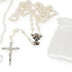 Glass Bead Rosary Necklace