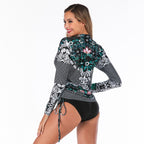 Onihua Long Sleeve One-Piece Swimsuit