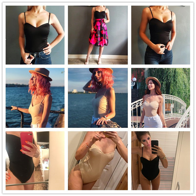 Summer Slim Fashion Solid Color Women's Bodysuit