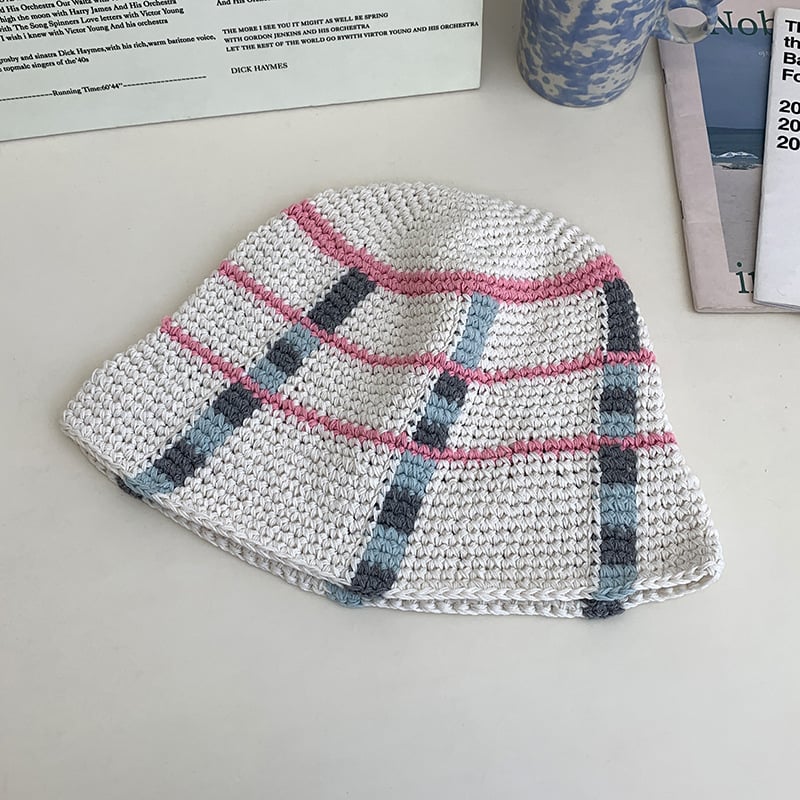 Women's Japanese Stripe Wool Fisherman's Hat | Embroidered Cap