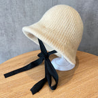 Children's Niche Wool Knit Fisherman Hat | Embroidered Cap