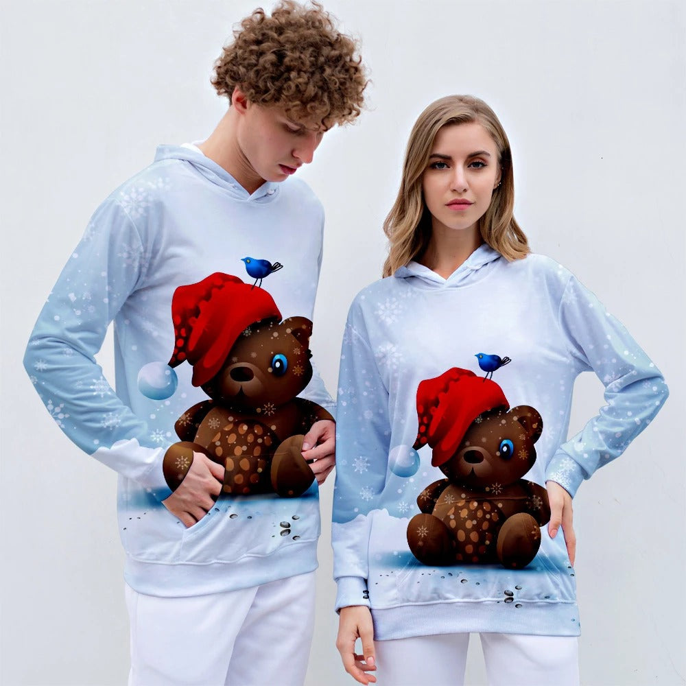 Christmas Hoodie with 3D Digital Print for Men and Women | Streetwear
