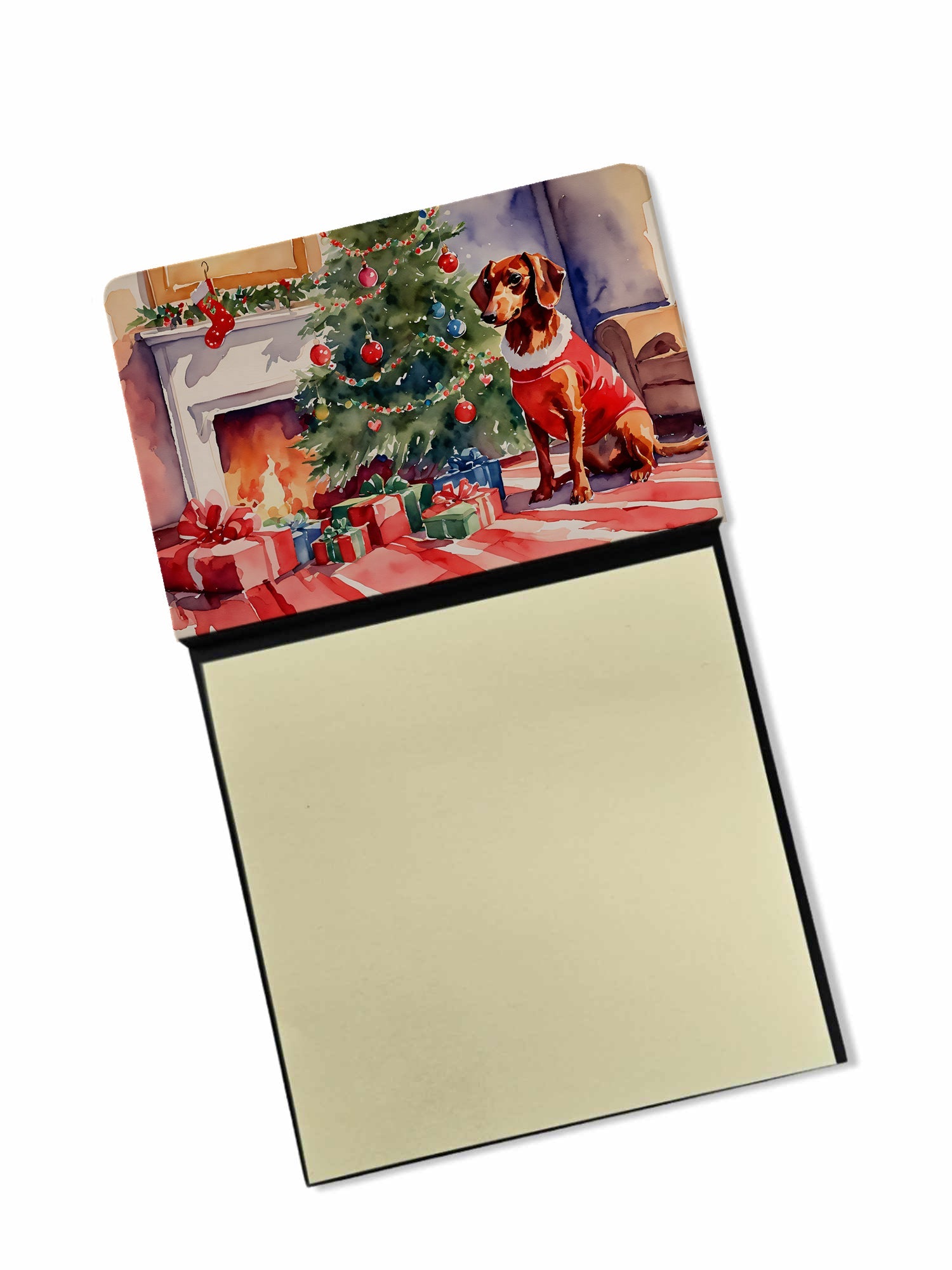 Dachshund Cozy Christmas Sticky Note Holder
