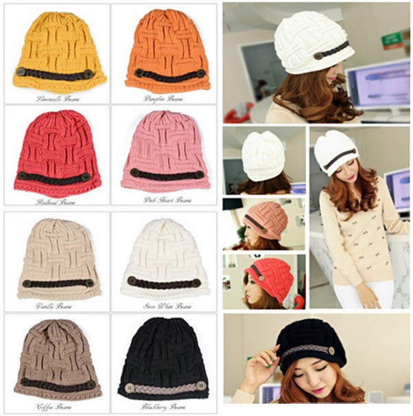 Be My Beanie Soft Wool Beanie Cap With Vegan Leather Trim | Embroidered Cap