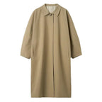 Women’s Mid-Length Cotton Trench Coat with Doll Sleeves
