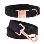 Unique Style Christmas Black Collar and Leash Set for Pets