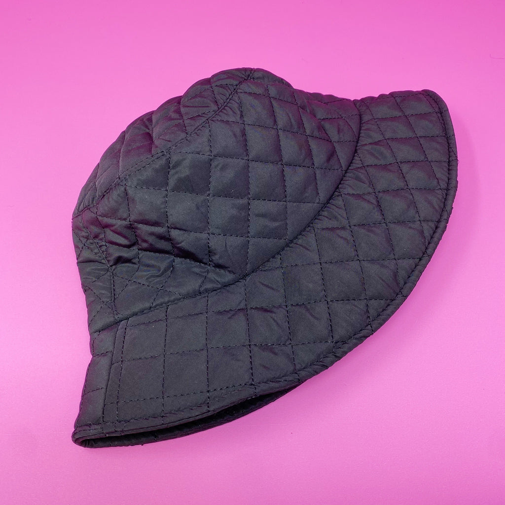 Fall In London Quilted Bucket Hat | Embroidered Cap