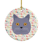British Shorthair Cat Christmas Ceramic Ornament