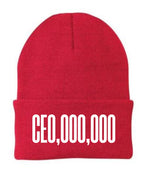 CEO, 000, 000 Embroidered Beanie Hat | Embroidered Cap
