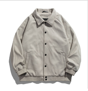 Men's Streetwear Faux Suede Jacket (One Piece)