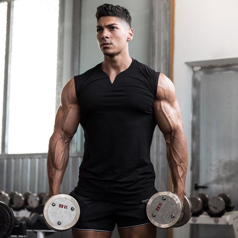 Men's Summer V-Neck Sleeveless Athletic Tank Top