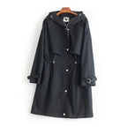 Hooded Women's Straight Trench Coat